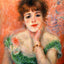 Jeanne Samary in a Low Necked Dress Art Print 1877 by Renoir (6 Sizes)