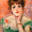 Jeanne Samary in a Low Necked Dress Art Print 1877 by Renoir (6 Sizes)