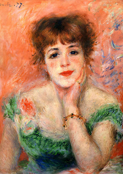 Jeanne Samary in a Low Necked Dress Art Print 1877 by Renoir (6 Sizes)