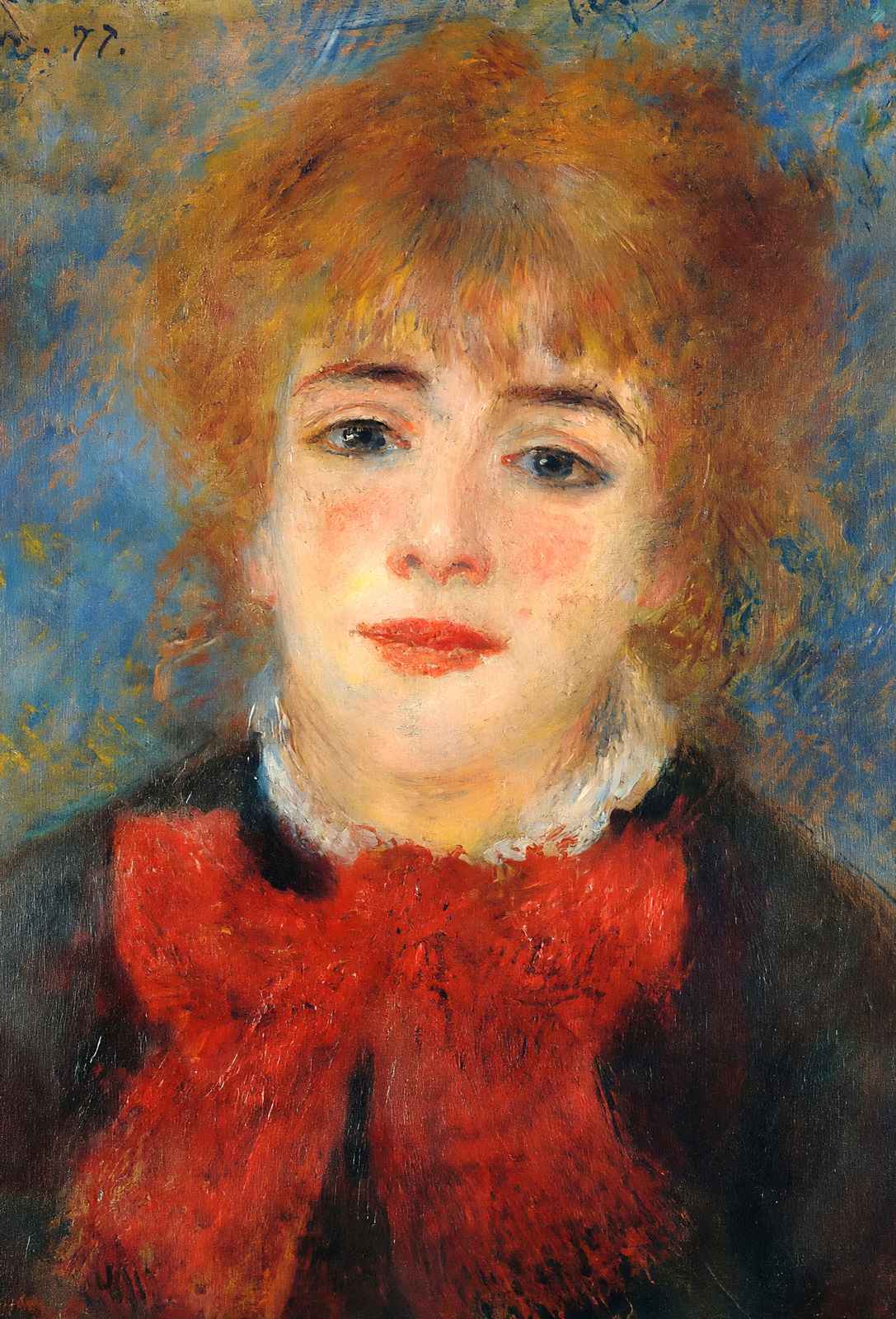 Jeanne Samary 1877 Painting by Pierre-Auguste Renoir Art Print (6 Sizes)