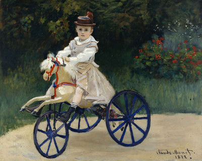 Jean Monet on his Hob art print by Claude Monet