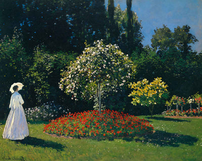 Jeanne-Marguerite Lecadre in the Garden art print by Claude Monet (1866)