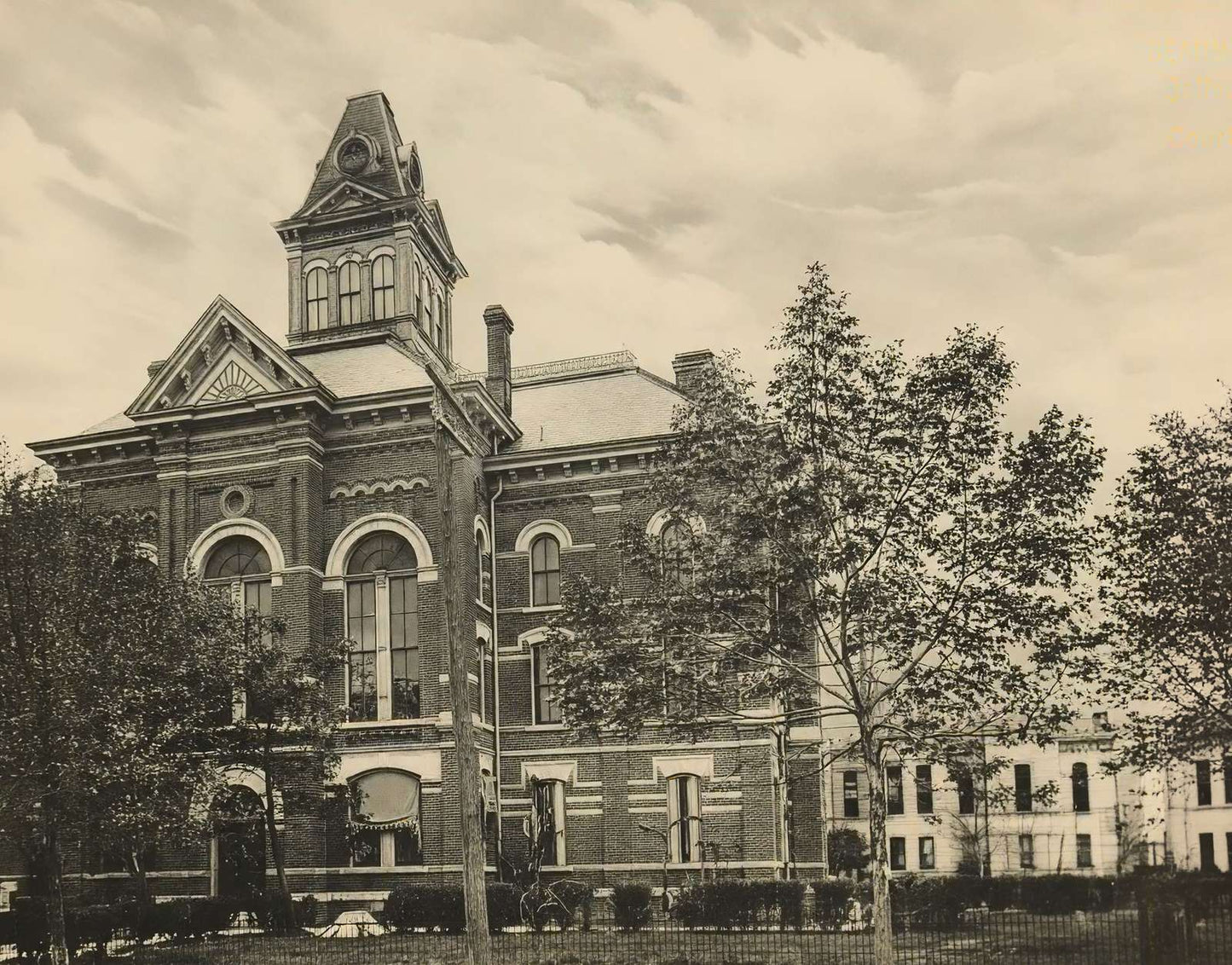 Jefferson County Court House Beaumont in 1907 Vintage Print (7 Sizes) - Restored