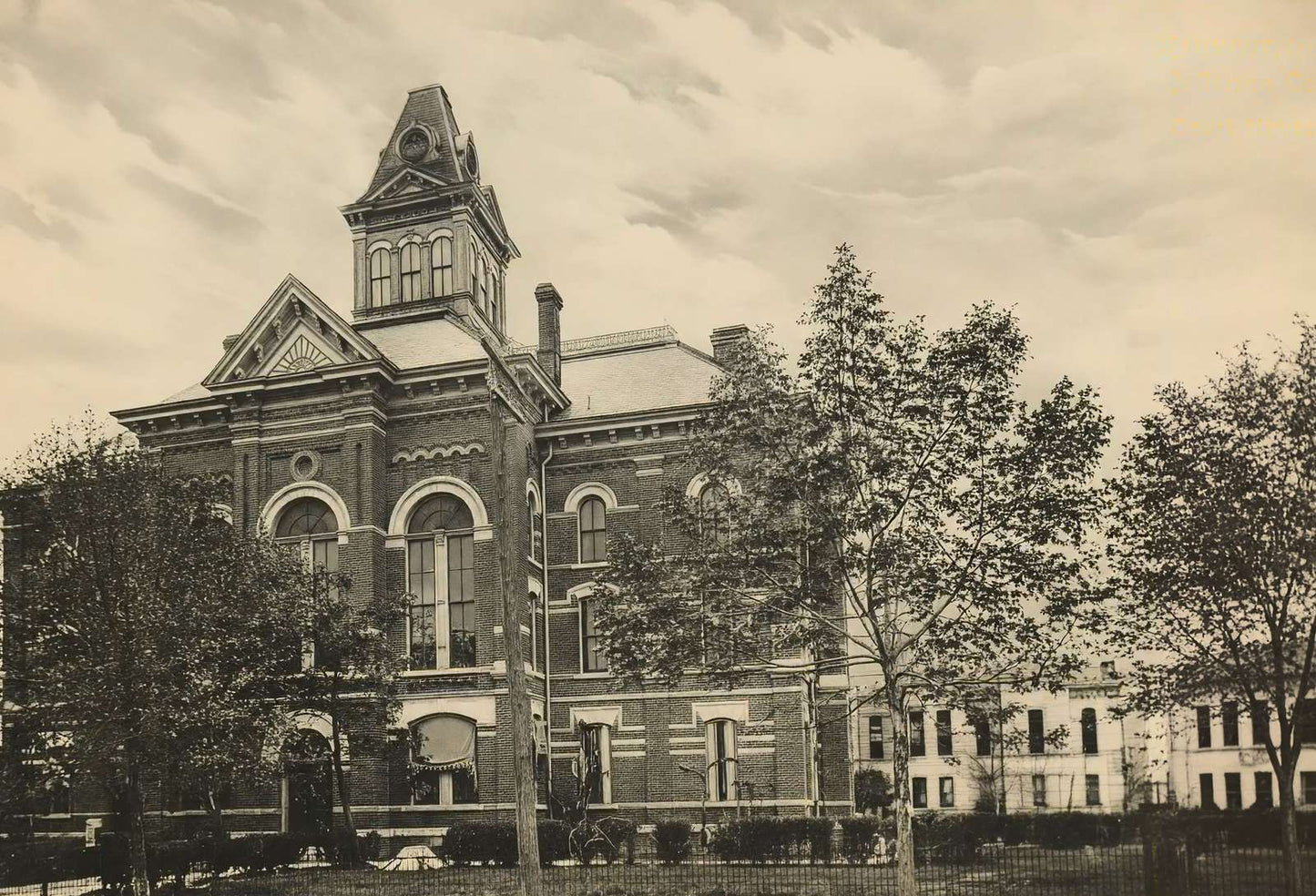 Jefferson County Court House Beaumont in 1907 Vintage Print (7 Sizes) - Restored