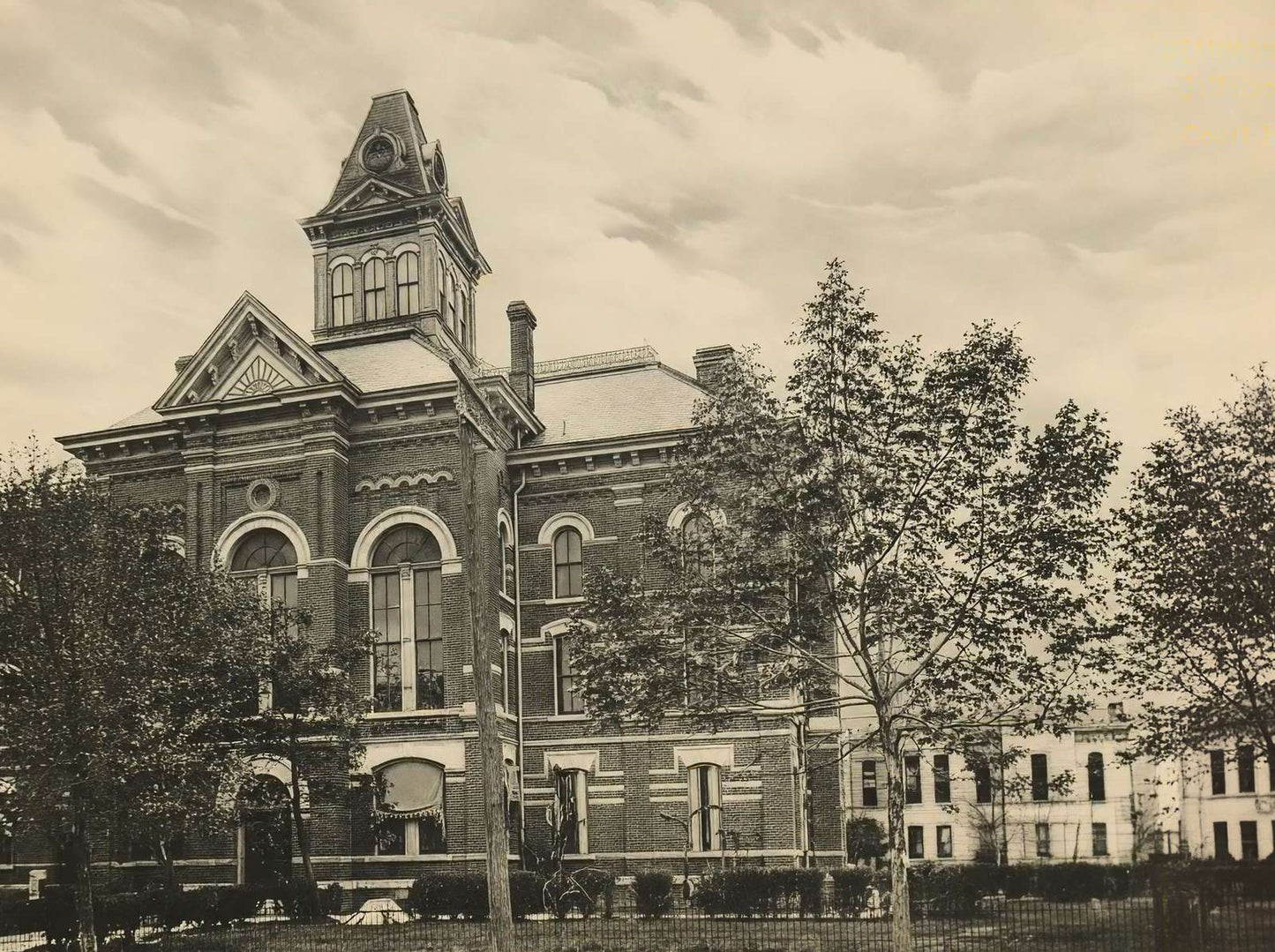 Jefferson County Court House Beaumont in 1907 Vintage Print (7 Sizes) - Restored