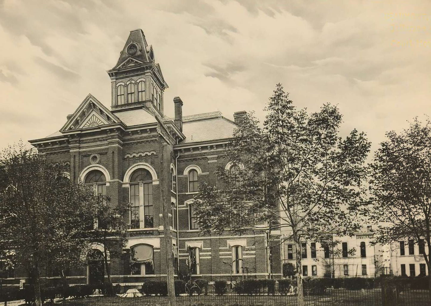 Jefferson County Court House Beaumont in 1907 Vintage Print (7 Sizes) - Restored