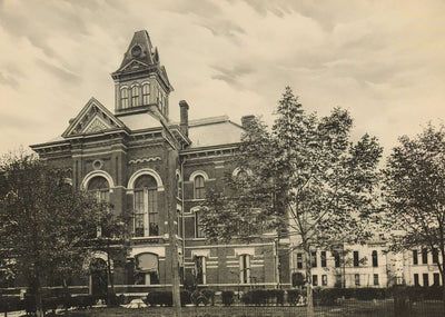 Jefferson County Court House Beaumont in 1907 Vintage Print (7 Sizes) - Restored