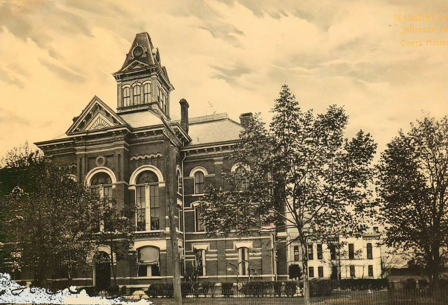 Jefferson County Court House Beaumont 1907 Vintage Print (7 Sizes) - Acid Free