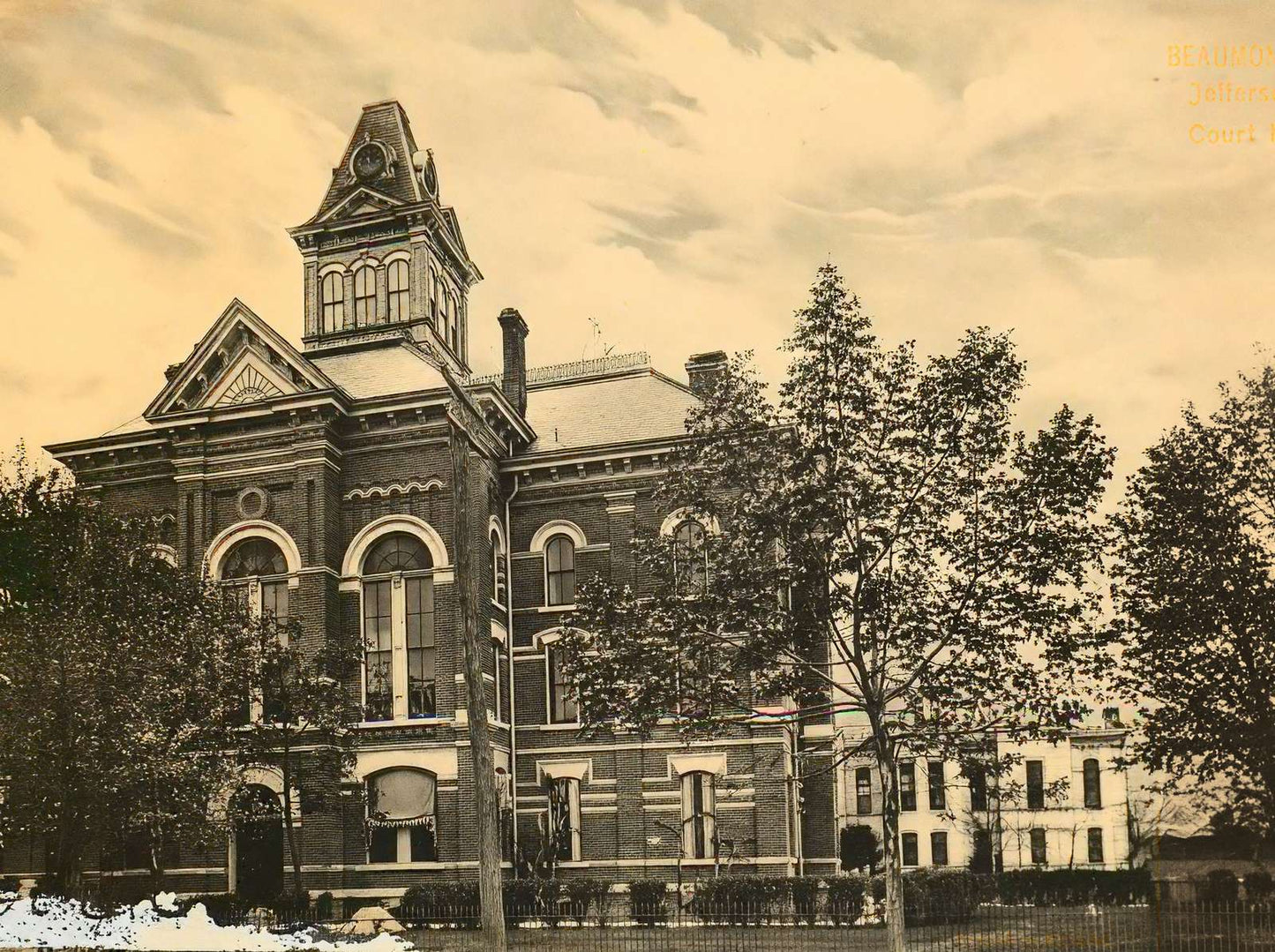 Jefferson County Court House Beaumont 1907 Vintage Print (7 Sizes) - Acid Free
