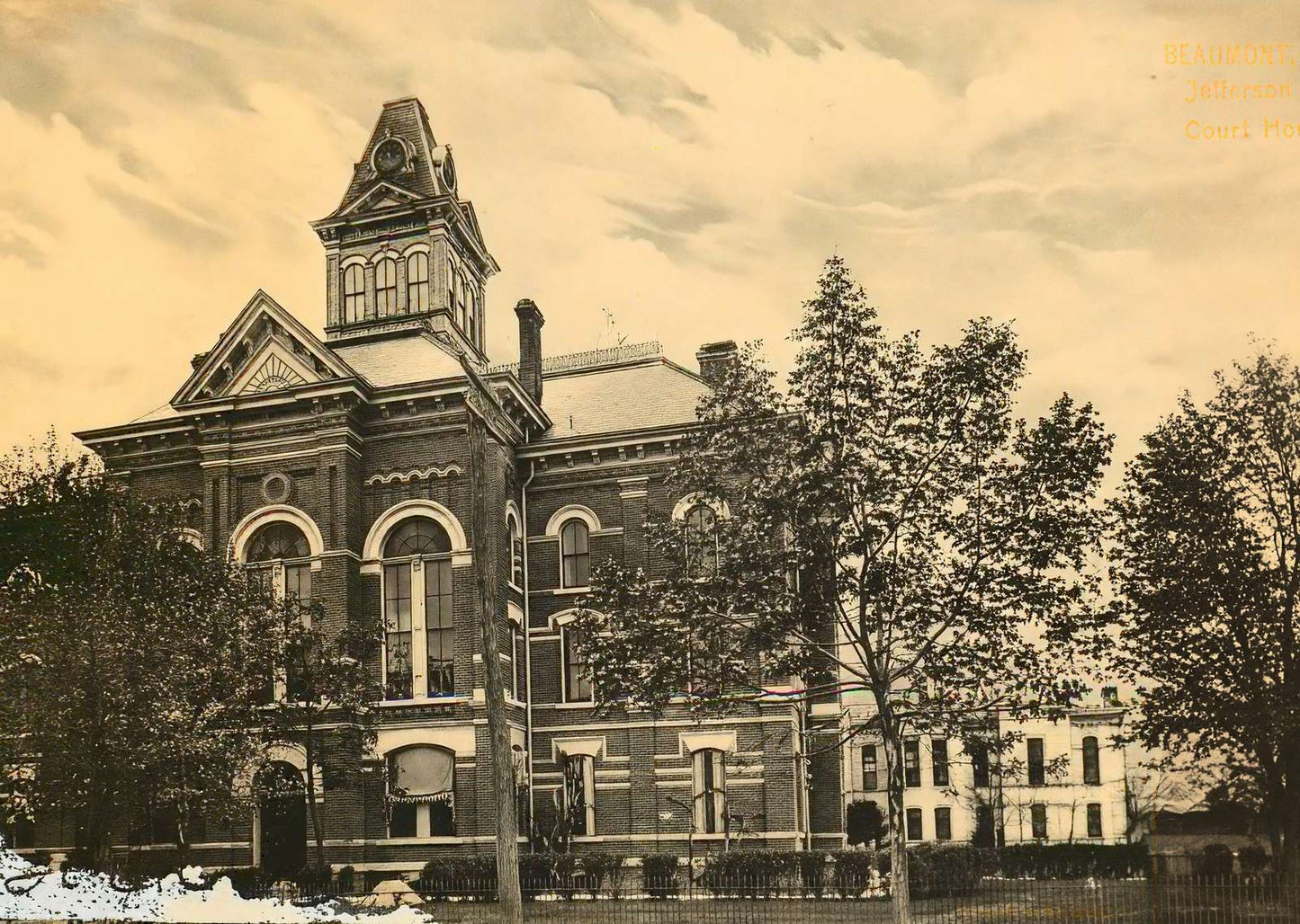 Jefferson County Court House Beaumont 1907 Vintage Print (7 Sizes) - Acid Free