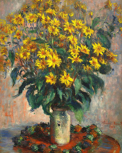 Jerusalem Artichokes painting print by Claude Monet (1880)