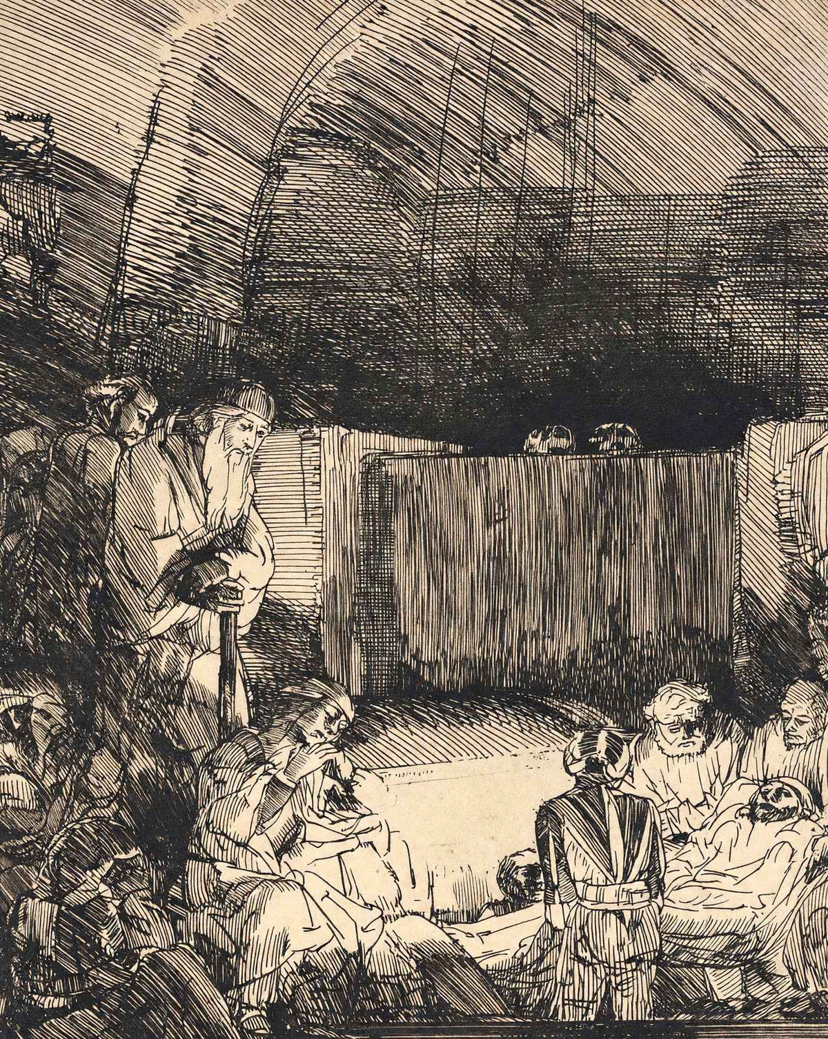 Jesus Christ Entombed fine art print by Rembrandt (1654)