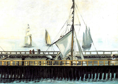 Jetty at Boulogne 1868 Painting by Edouard Manet Fine Art Print (6 Sizes)