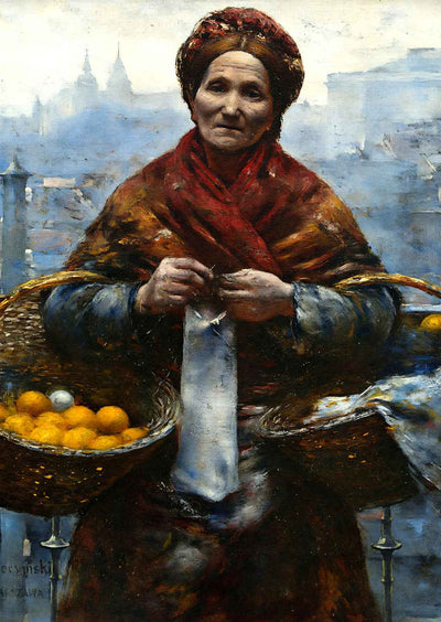 Jewish Woman Selling Fine Art Print Oranges by Aleksander Gierymski (6 Sizes)