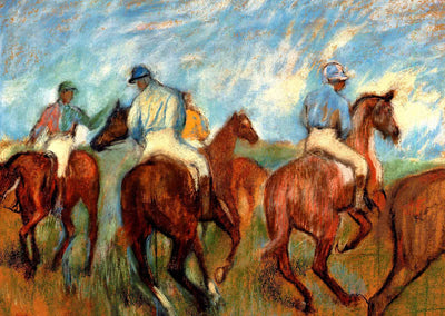 Jockeys 1900 Painting by Edgar Degas Art Print (6 Sizes) - Restored