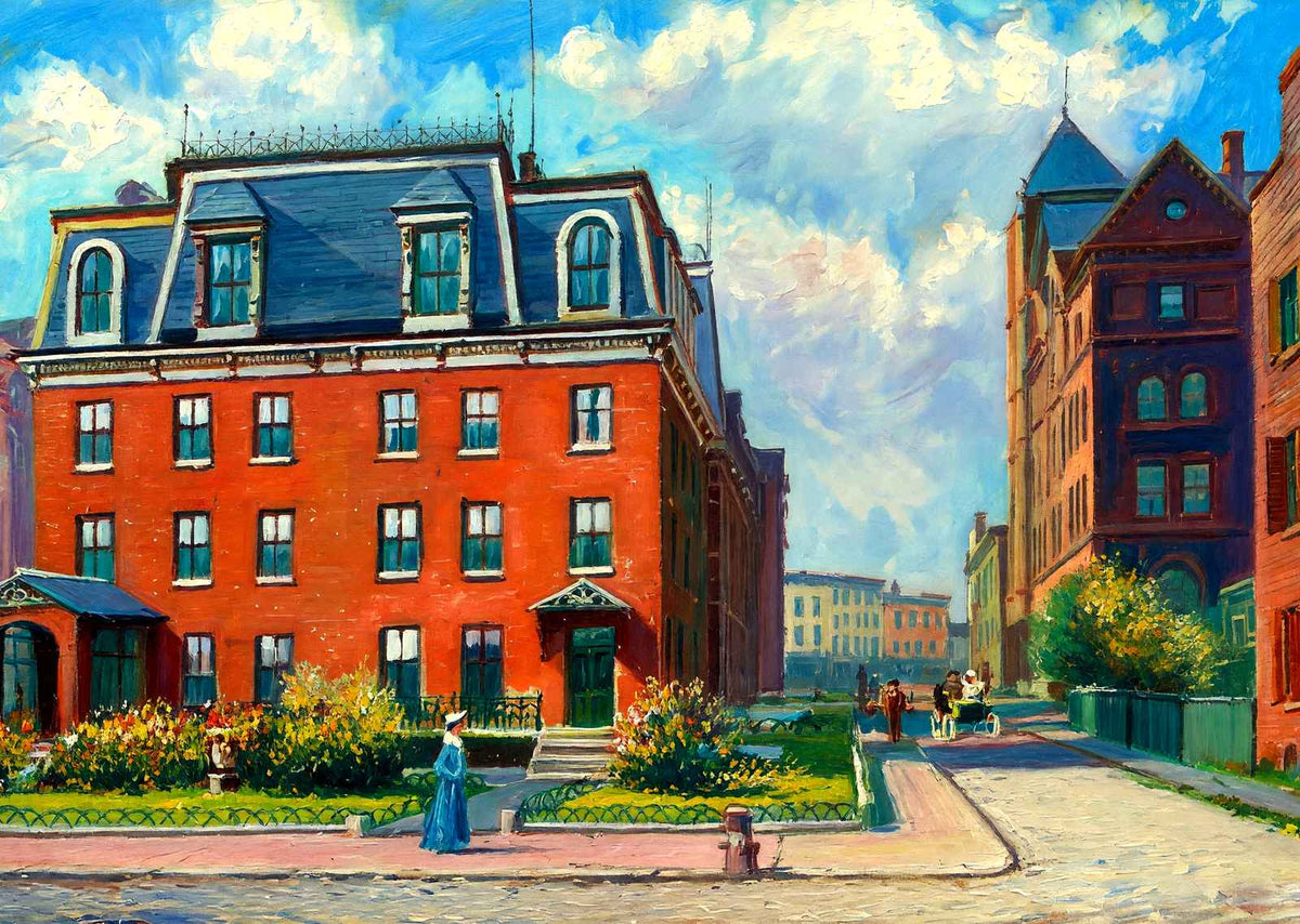 Johns Hopkins University Baltimore Painting Print (7 Sizes) - Reproduction