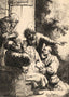 Joseph`s Coat Brought to Jacob 1633 Drawing by Rembrandt Art Print (6 Sizes)
