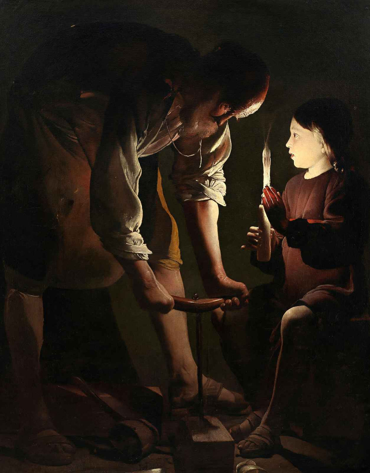 Joseph the Carpenter Painting by Georges de La Tour Bible Art Print (6 Sizes)
