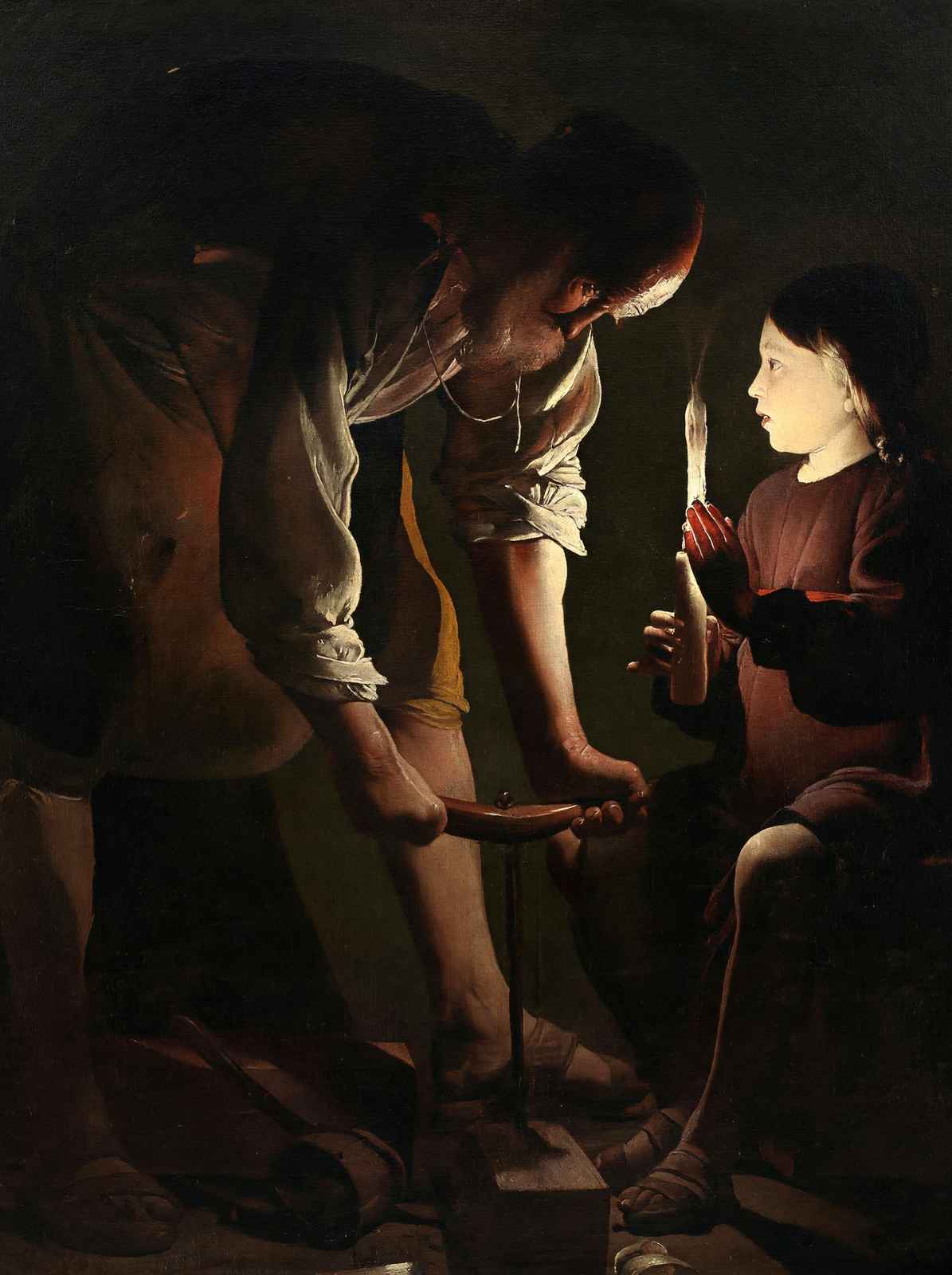 Joseph the Carpenter Painting by Georges de La Tour Bible Art Print (6 Sizes)