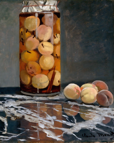 Jar of Peaches Painting by Claude Monet 8x10" Premium Art Print