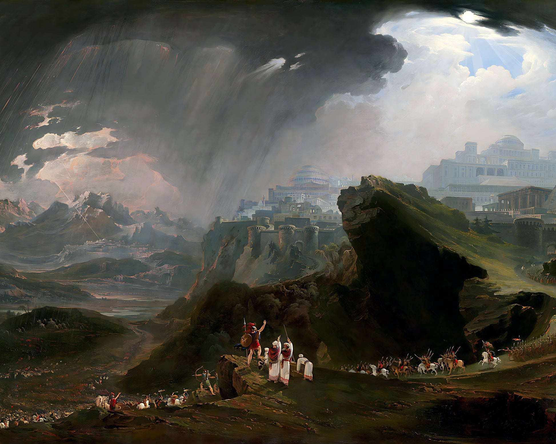 Joshua Commanding Sun to Stand Still by John Martin 8x10" Bible Art Print