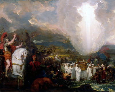 Joshua Passing River Jordan Painting by Benjamin West 8x10" Art Print