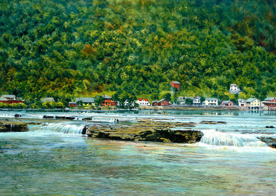Kanawha Falls WV in 1908 Painting Print (7 Sizes) - Acid Free