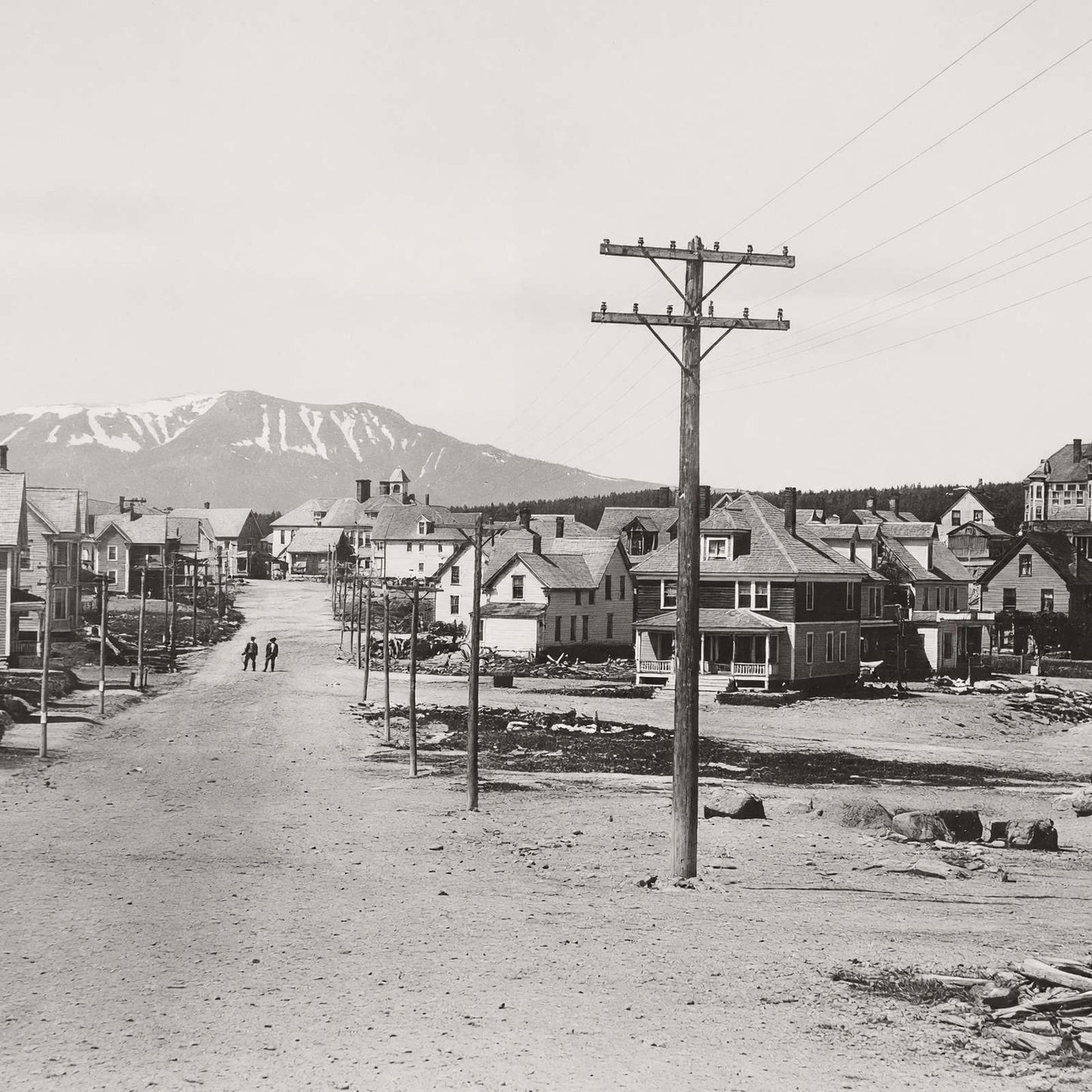 Katahdin Avenue Millinocket Maine in 1905 Vintage Print (7 Sizes)