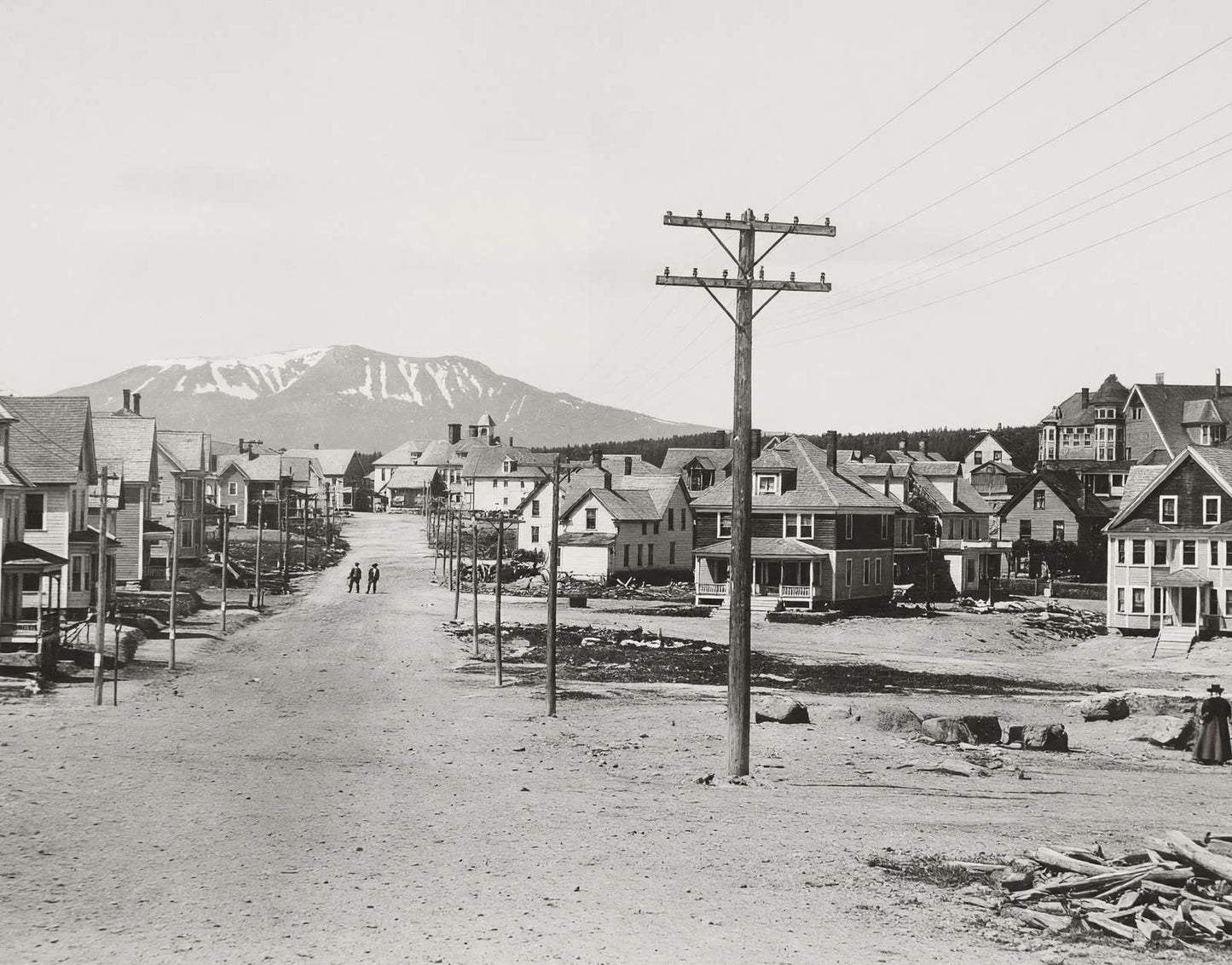 Katahdin Avenue Millinocket Maine in 1905 Vintage Print (7 Sizes)
