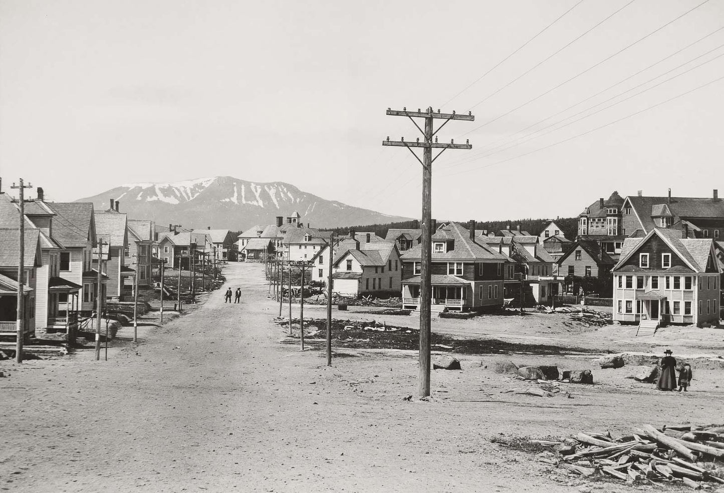 Katahdin Avenue Millinocket Maine in 1905 Vintage Print (7 Sizes)
