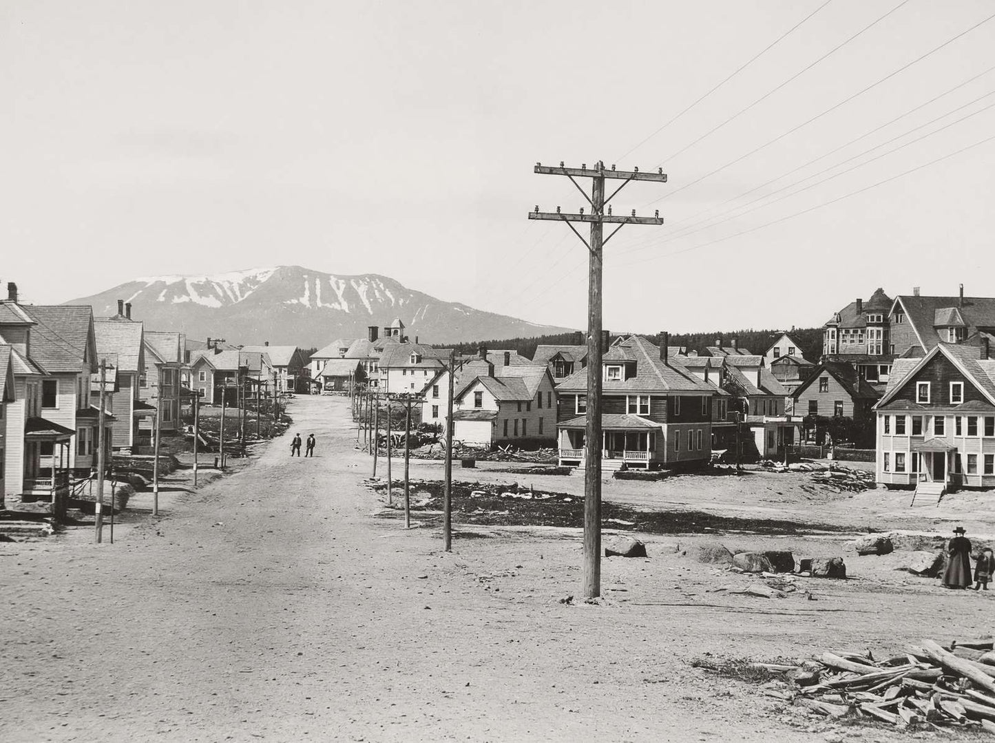 Katahdin Avenue Millinocket Maine in 1905 Vintage Print (7 Sizes)
