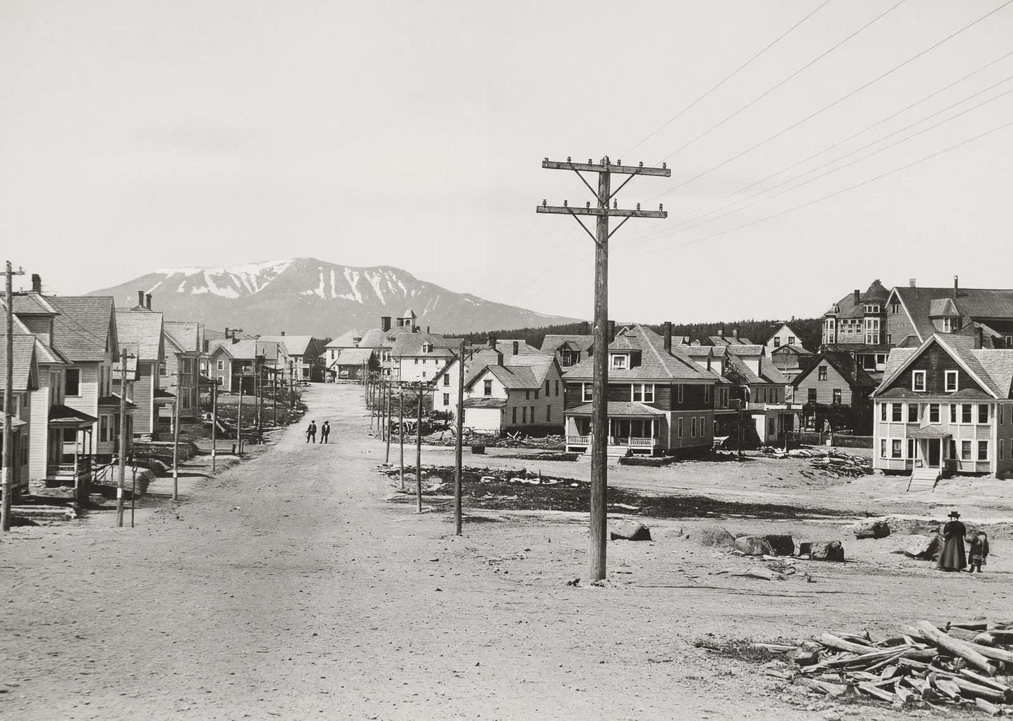 Katahdin Avenue Millinocket Maine in 1905 Vintage Print (7 Sizes)