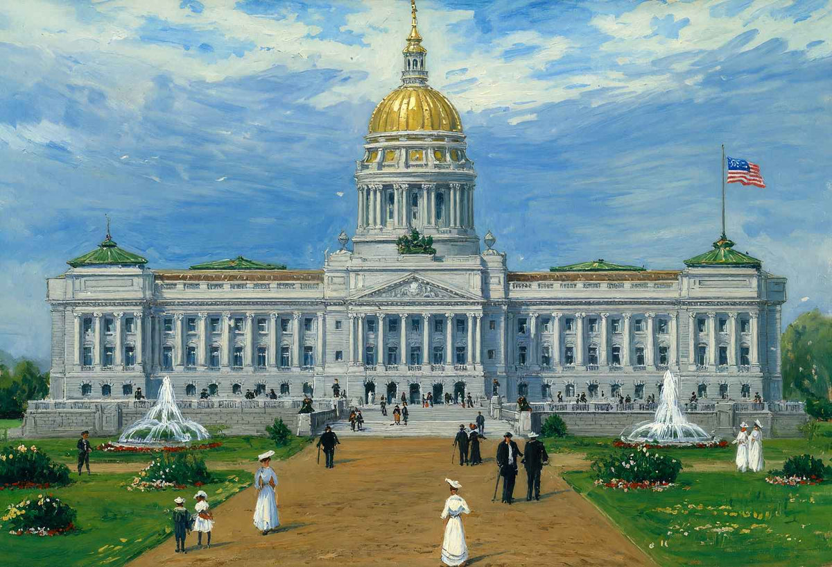 Kentucky State Capitol Frankfort KY in 1906 Art Print (7 Sizes) - Premium Print