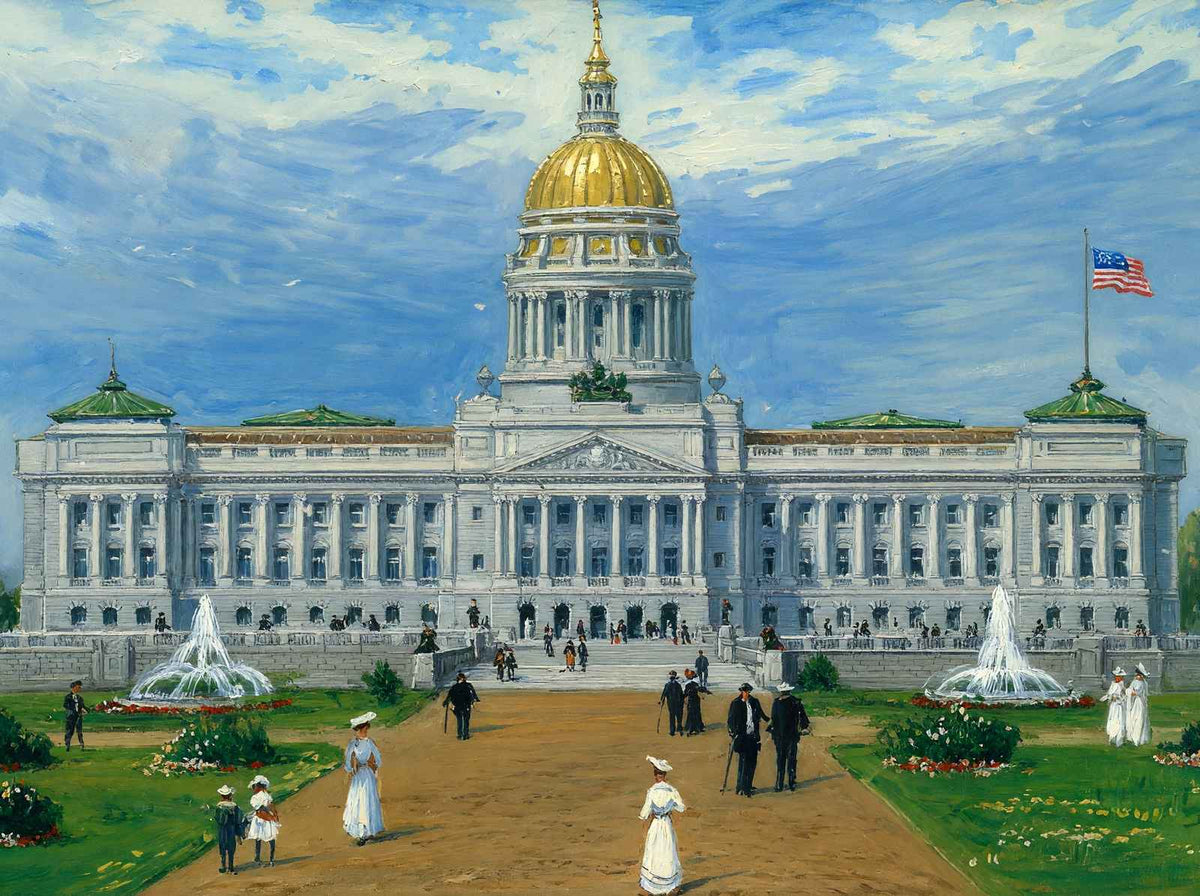 Kentucky State Capitol Frankfort KY in 1906 Art Print (7 Sizes) - Premium Print