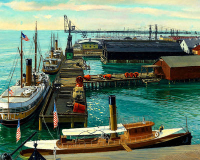 US Coaling Station in Key West in 1907 art print