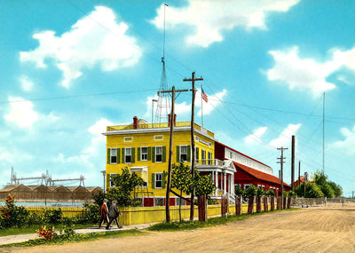 US Coal Sheds Key West FL in 1907 Vintage Print (7 Sizes) - Retouched