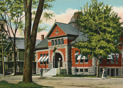 Kimball Public Library Randolph VT Vintage Print (7 Sizes) - High Quality