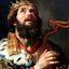 King David Playing the Harp by Gerard van Honthorst Bible Art Print (6 Sizes)