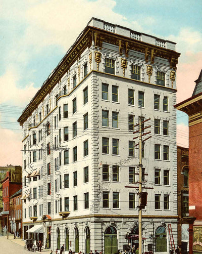 Krise Building in Lynchburg in 1907 vintage print