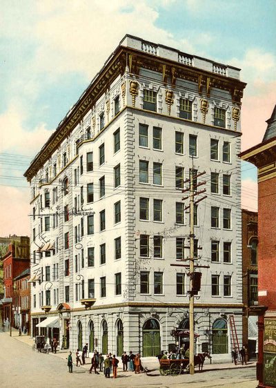 Krise Building Lynchburg VA in 1907 Vintage Print (7 Sizes) - Enhanced