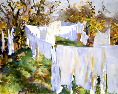 La Biancheria 1910 Painting by John Singer Sargent 8x10" Art Print