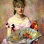 Lady with a Fan Art Print 1880 by Cassatt (6 Sizes) - Archival Paper