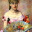 Lady with a Fan Art Print 1880 by Cassatt (6 Sizes) - Archival Paper