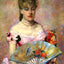 Lady with a Fan Art Print 1880 by Cassatt (6 Sizes) - Archival Paper