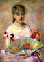Lady with a Fan Art Print 1880 by Cassatt (6 Sizes) - Archival Paper