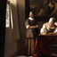 Lady Writing a Letter with Her Maid Art Print 1670 by Johannes Vermeer (6 Sizes)