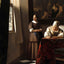 Lady Writing a Letter with Her Maid Art Print 1670 by Johannes Vermeer (6 Sizes)