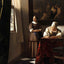 Lady Writing a Letter with Her Maid art print by Johannes Vermeer (1670)