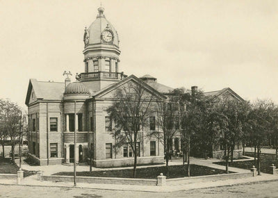 Troup County Court House LA Grange GA in 1905 Vintage Print (7 Sizes)