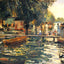 La Grenouillere 1869 Painting by Pierre-Auguste Renoir Art Print (6 Sizes)